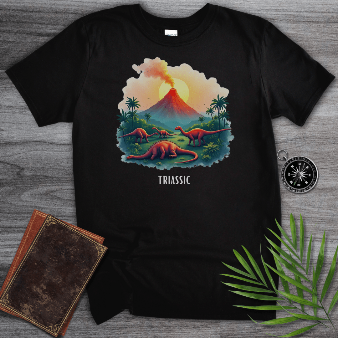 T-Shirt Black / S Triassic Volcano Environment Graphic T-Shirt