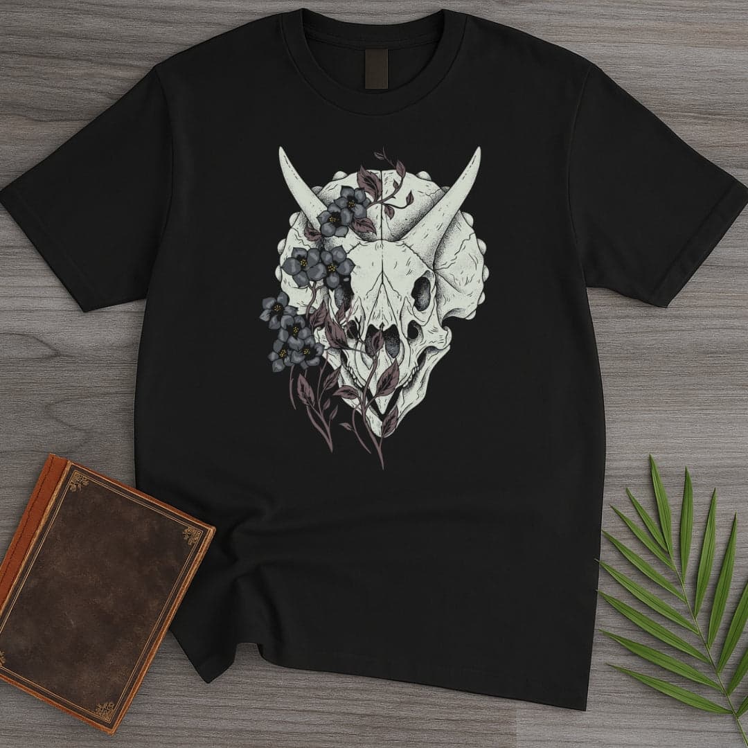 T-Shirt Black / S Triceratops Botanical Relic T-Shirt