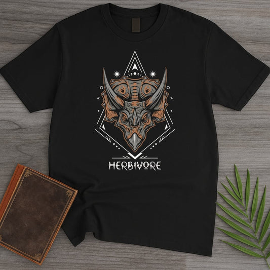 T-Shirt Black / S Triceratops Herbivore Spirit T-Shirt