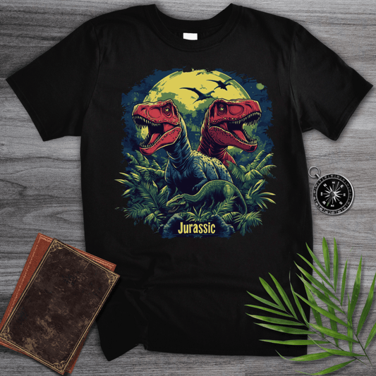 T-Shirt Black / S Twin Jurassic Jungle T-REX T-Shirt