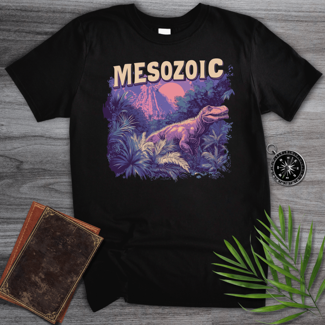 T-Shirt Black / S Vibrant Mesozoic Jungle Exploration