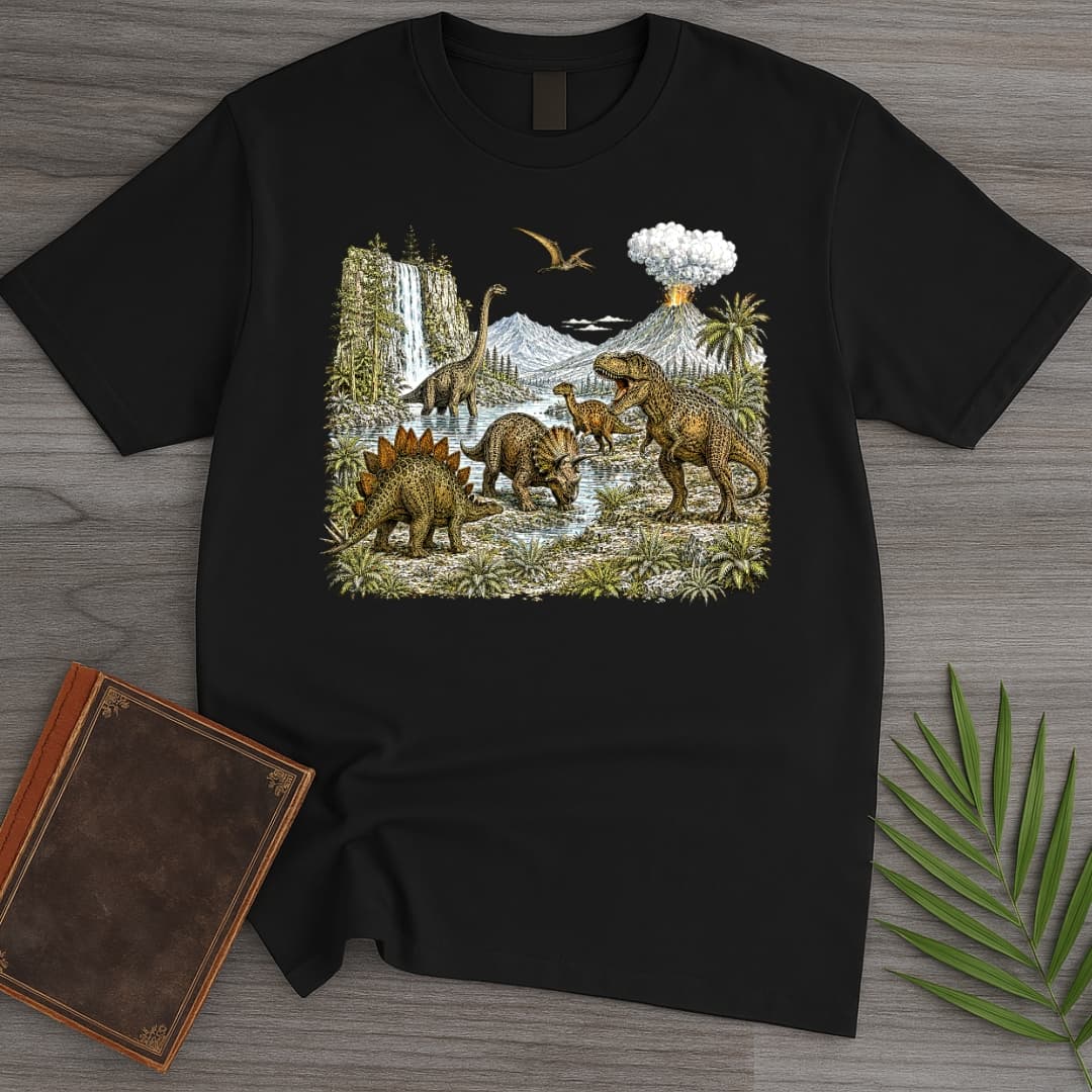 T-Shirt Black / S Vintage 1990's Jurassic Graphic T-Shirt