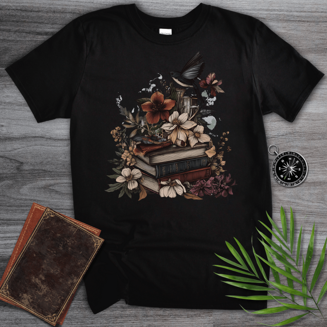 T-Shirt Black / S Vintage Floral Nature T-Shirt