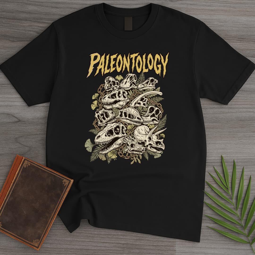 T-Shirt Black / S Vintage Metal Paleontology T-Shirt