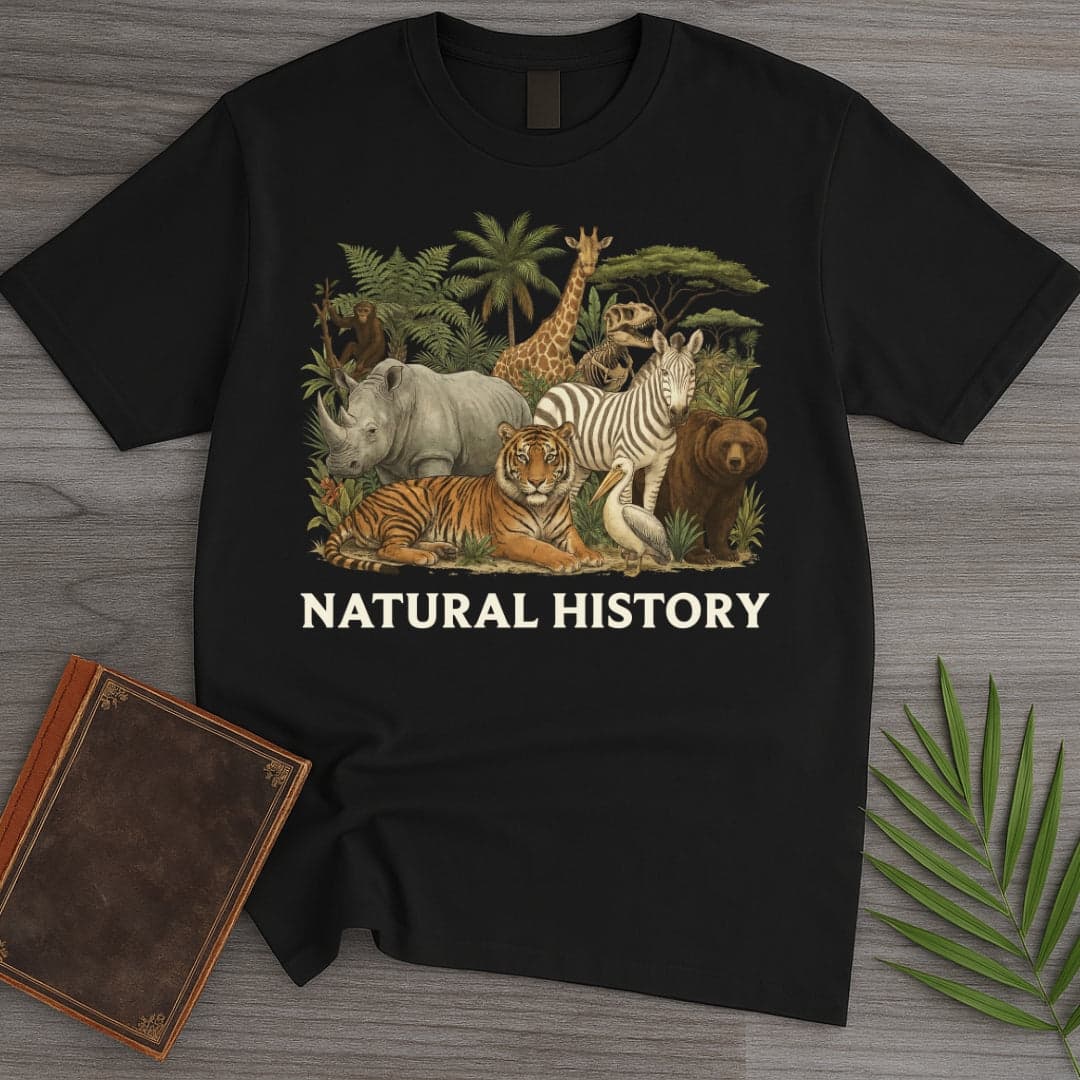 T-Shirt Black / S Vintage Natural History T-Shirt