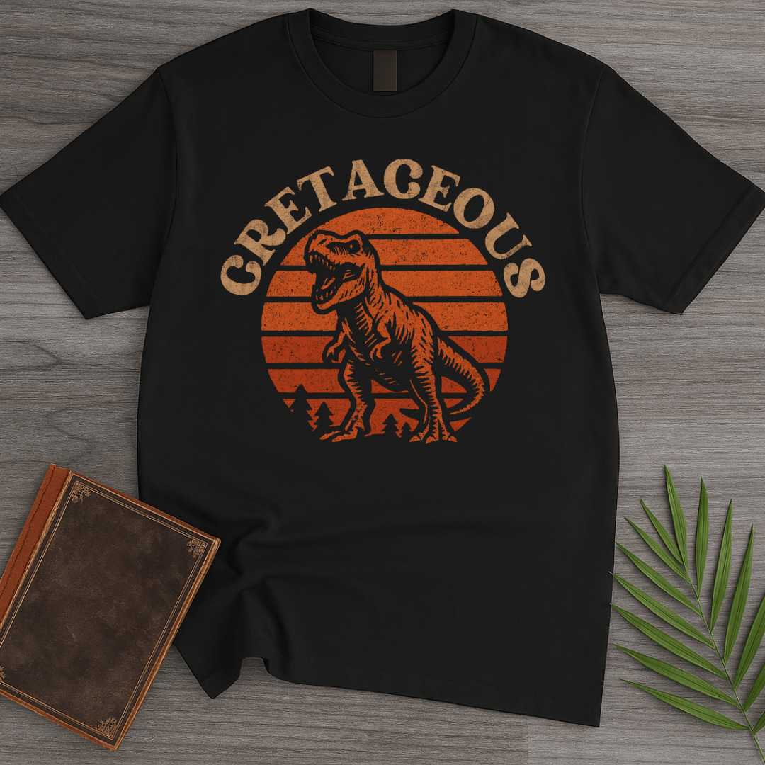 T-Shirt Black / S Vintage Retro Cretaceous Sunset T-Shirt
