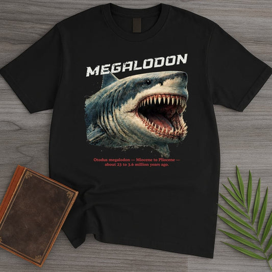 T-Shirt Black / S Vintage Streetwear Megalodon T-Shirt