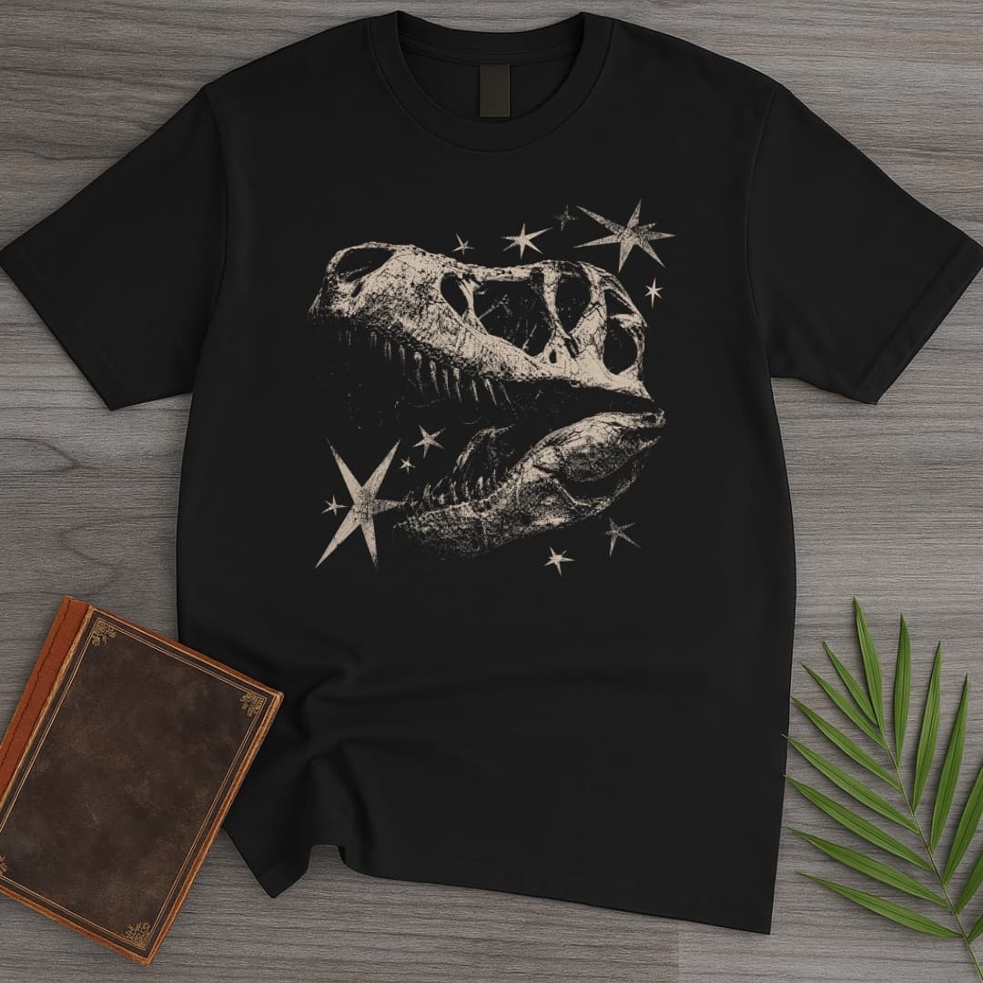 T-Shirt Black / S Vintage Y2K T.rex Skull T-Shirt