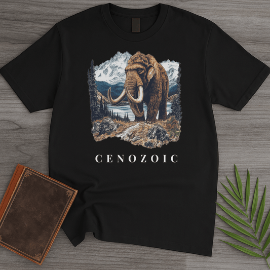 T-Shirt Black / S Woolly Mammoth in Cenozoic T-Shirt