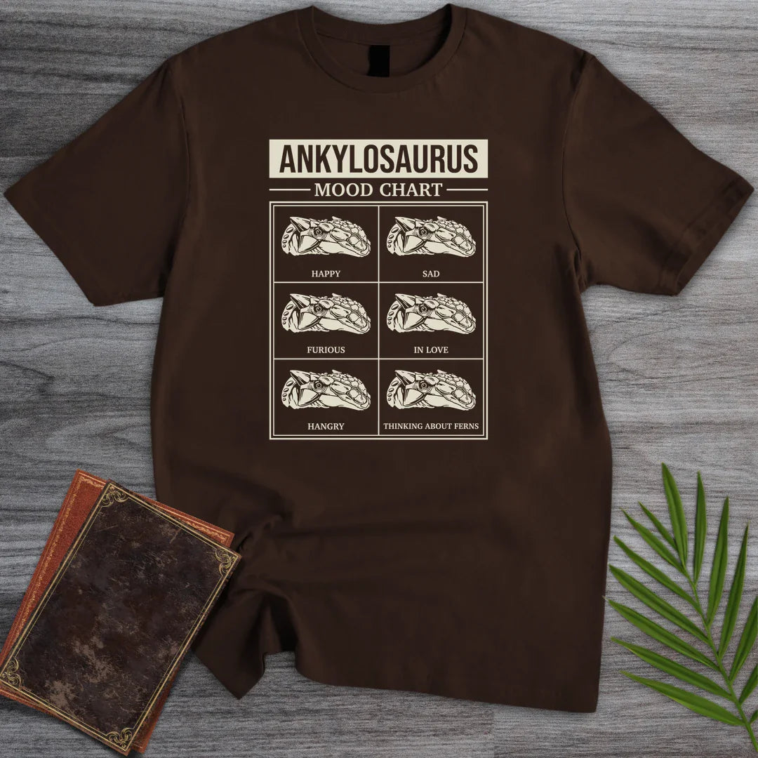 T-Shirt Dark Chocolate / M Ankylosaurus Mood Chart T-Shirt