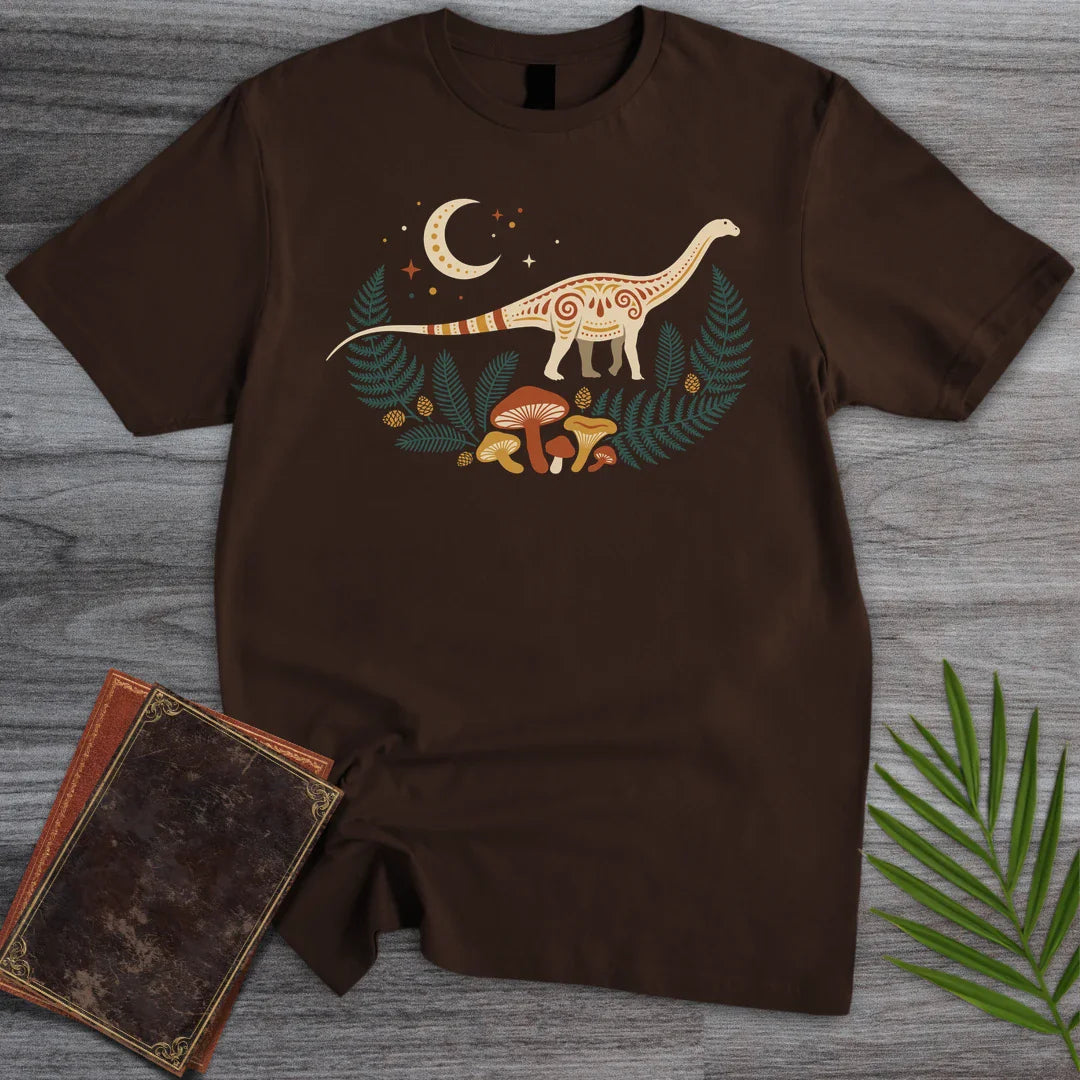 T-Shirt Dark Chocolate / M Folk Moon Diplodocus T-Shirt