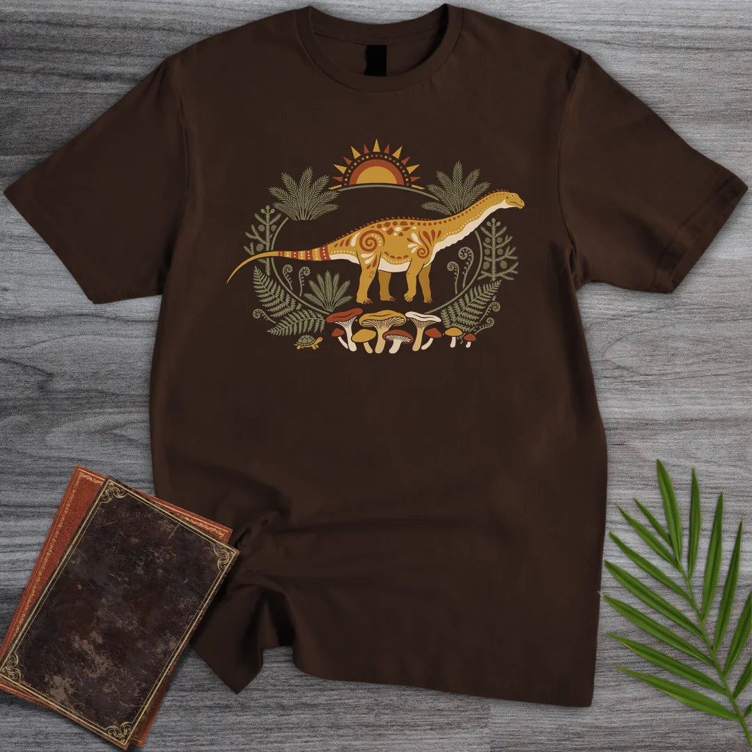 T-Shirt Dark Chocolate / M Folk Sunrise Apatosaurus T-Shirt