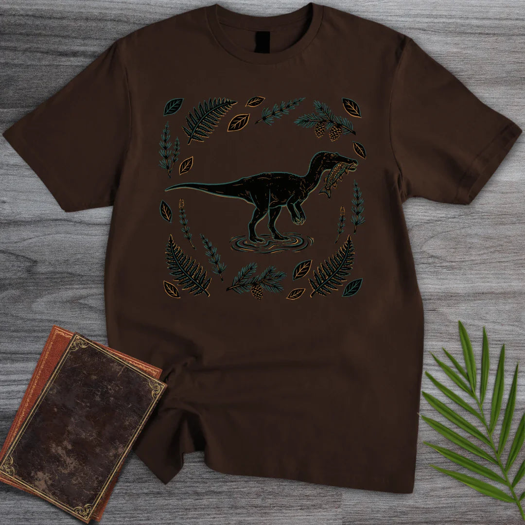 T-Shirt Dark Chocolate / M Gone Fishing Baryonyx T-Shirt