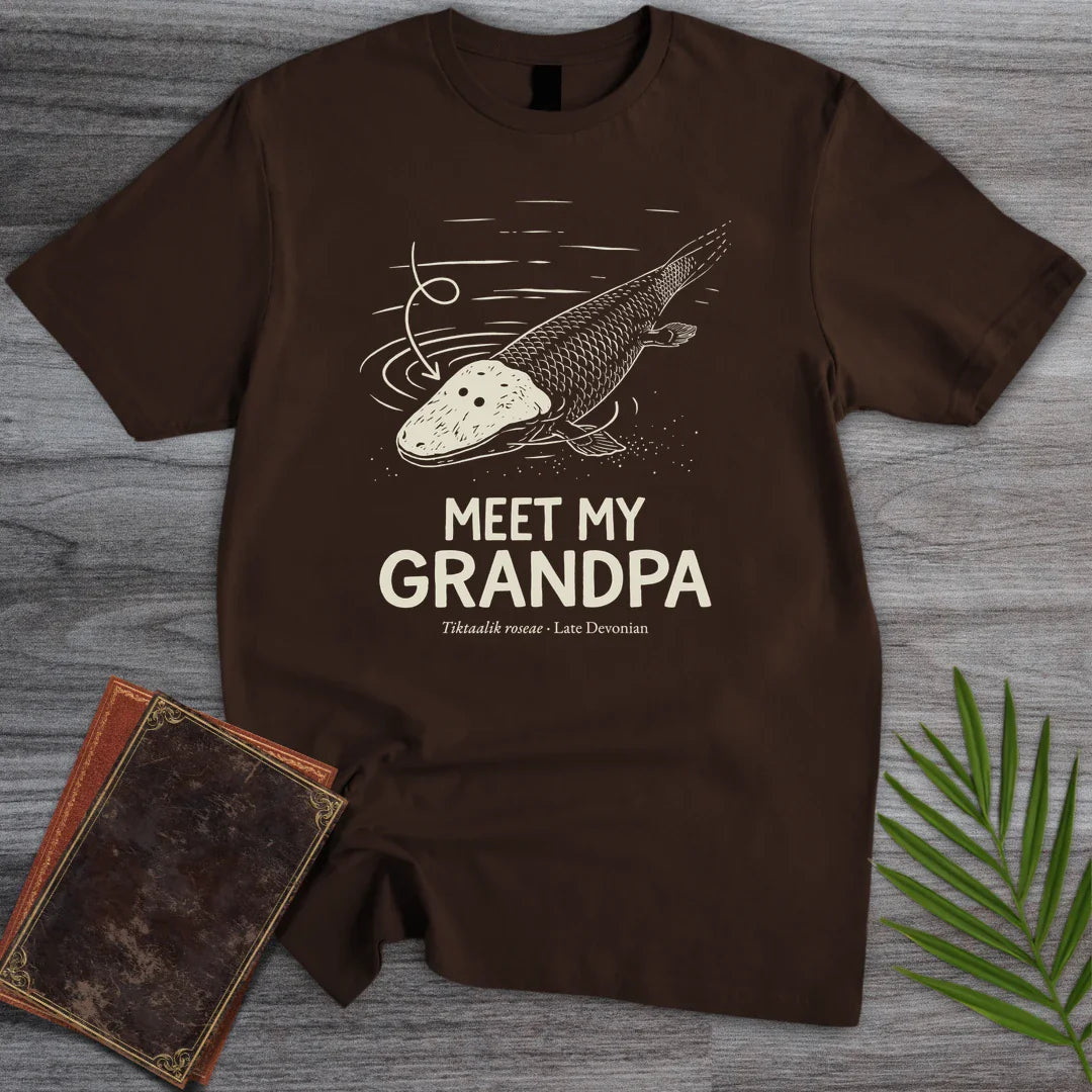 T-Shirt Dark Chocolate / M Grandpa Tiktaalik T-Shirt