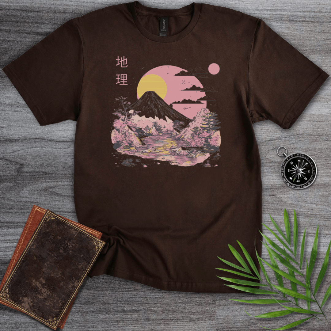 T-Shirt Dark Chocolate / S 1980's Geography Aesthetic Graphic T-Shirt