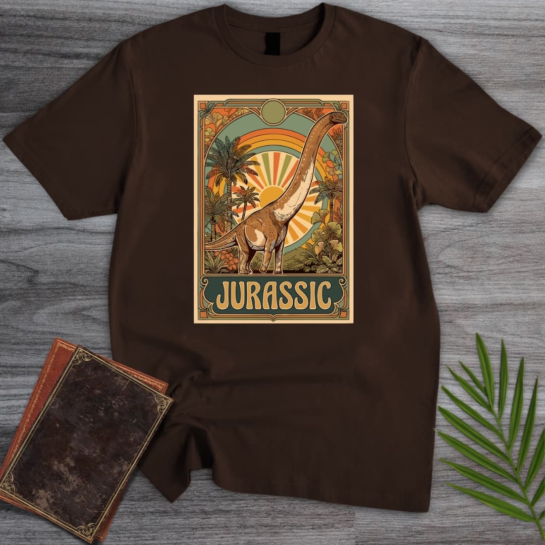 T-Shirt Dark Chocolate / S 70s Vintage Jurassic Sauroposeidon T-Shirt