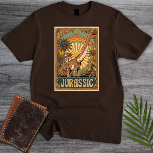 T-Shirt Dark Chocolate / S 70s Vintage Jurassic Sauroposeidon T-Shirt