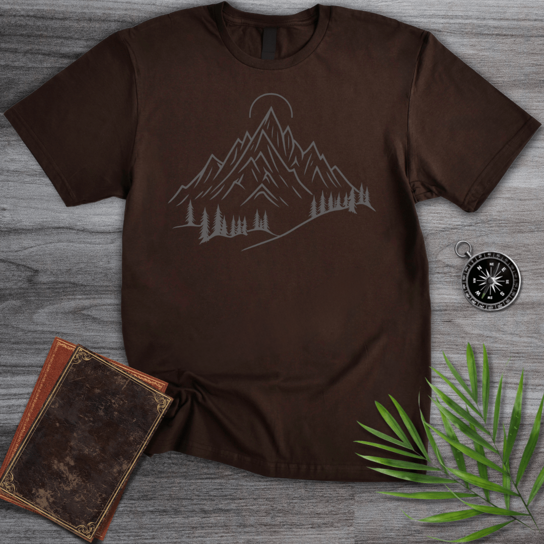 T-Shirt Dark Chocolate / S Alpine Peaks Sun and Pines T-Shirt