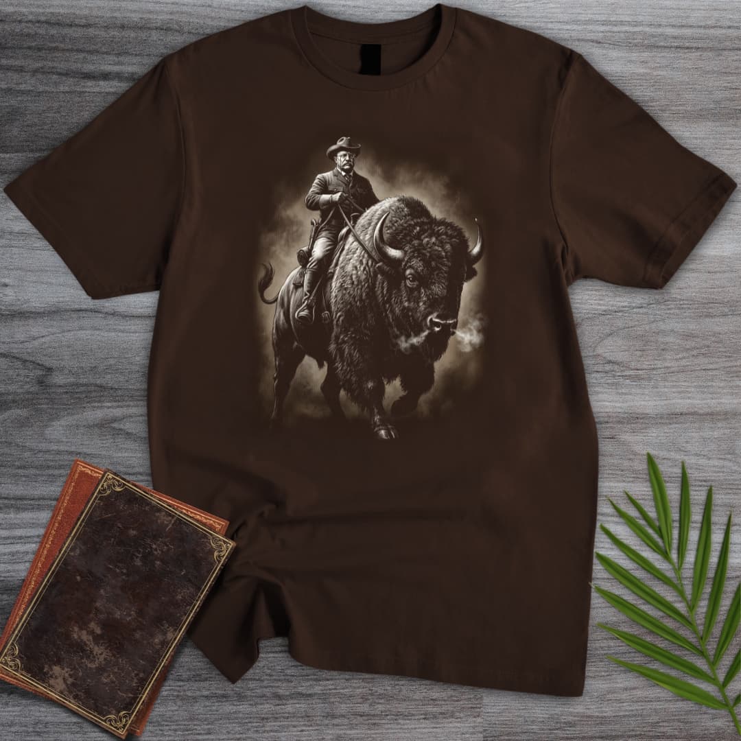 T-Shirt Dark Chocolate / S Americas 250th Frontier Roosevelt Bison T-Shirt