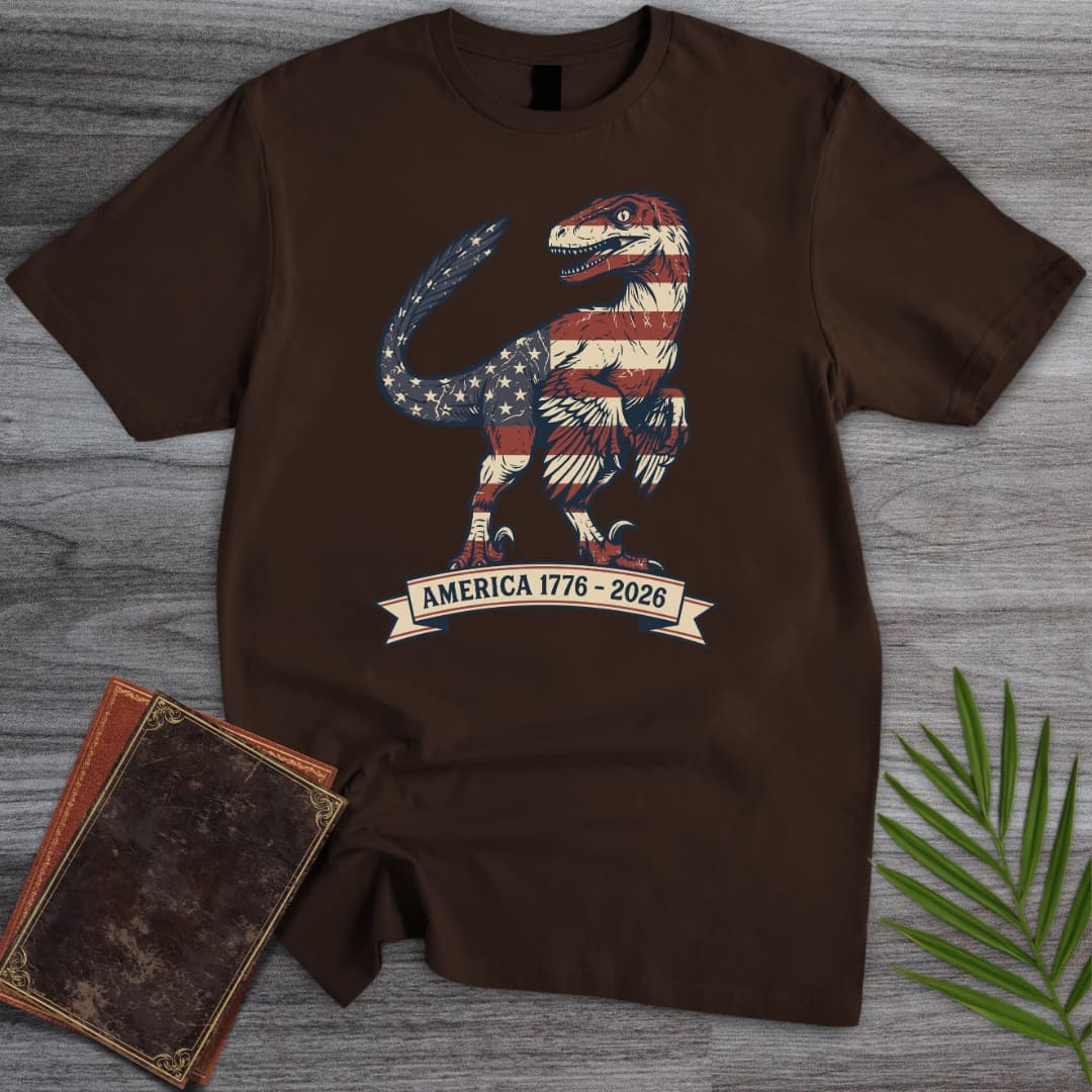T-Shirt Dark Chocolate / S Americas 250th Liberty Talon Deinonychus T-Shirt
