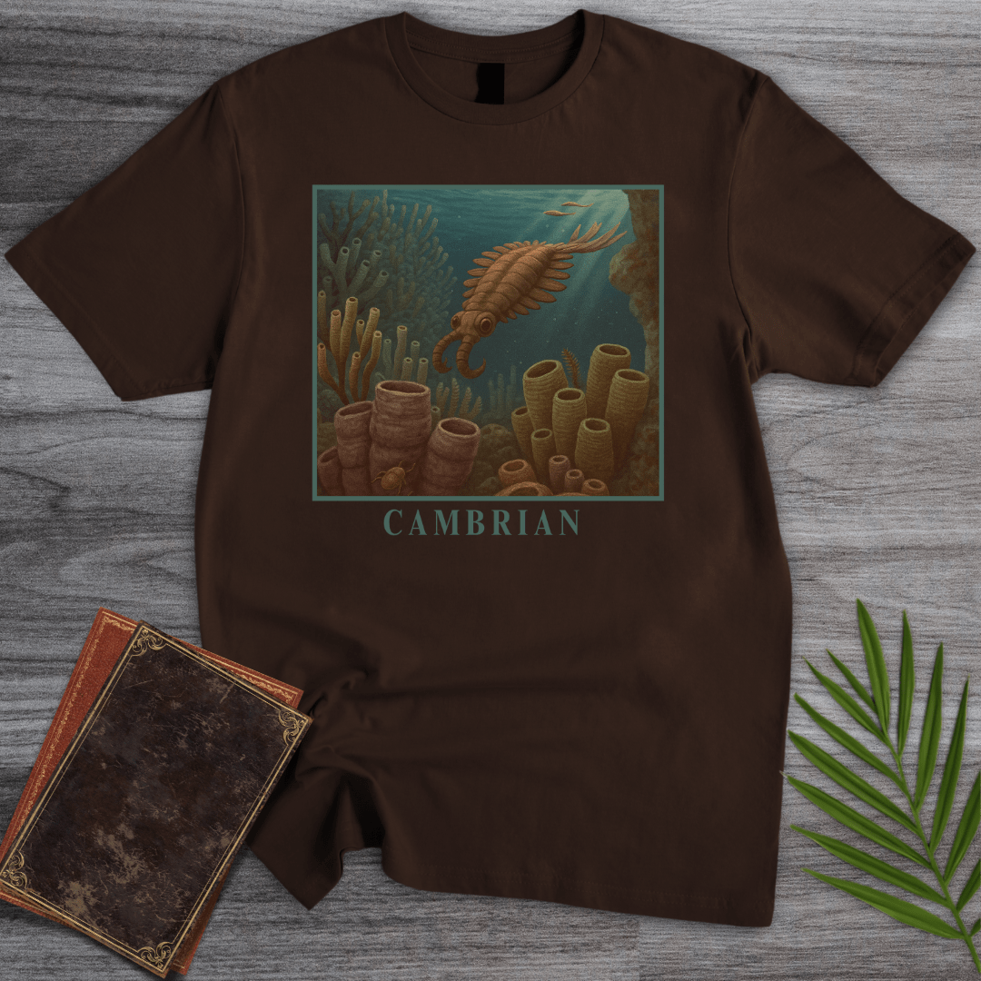 T-Shirt Dark Chocolate / S Anomalocaris Cambrian Oceanscape T-Shirt