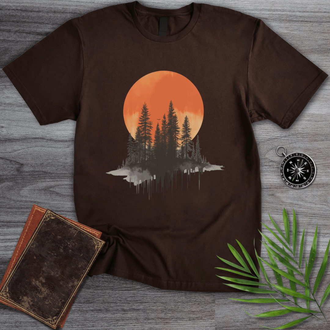 T-Shirt Dark Chocolate / S Blood Moon Forest Graphic T-Shirt