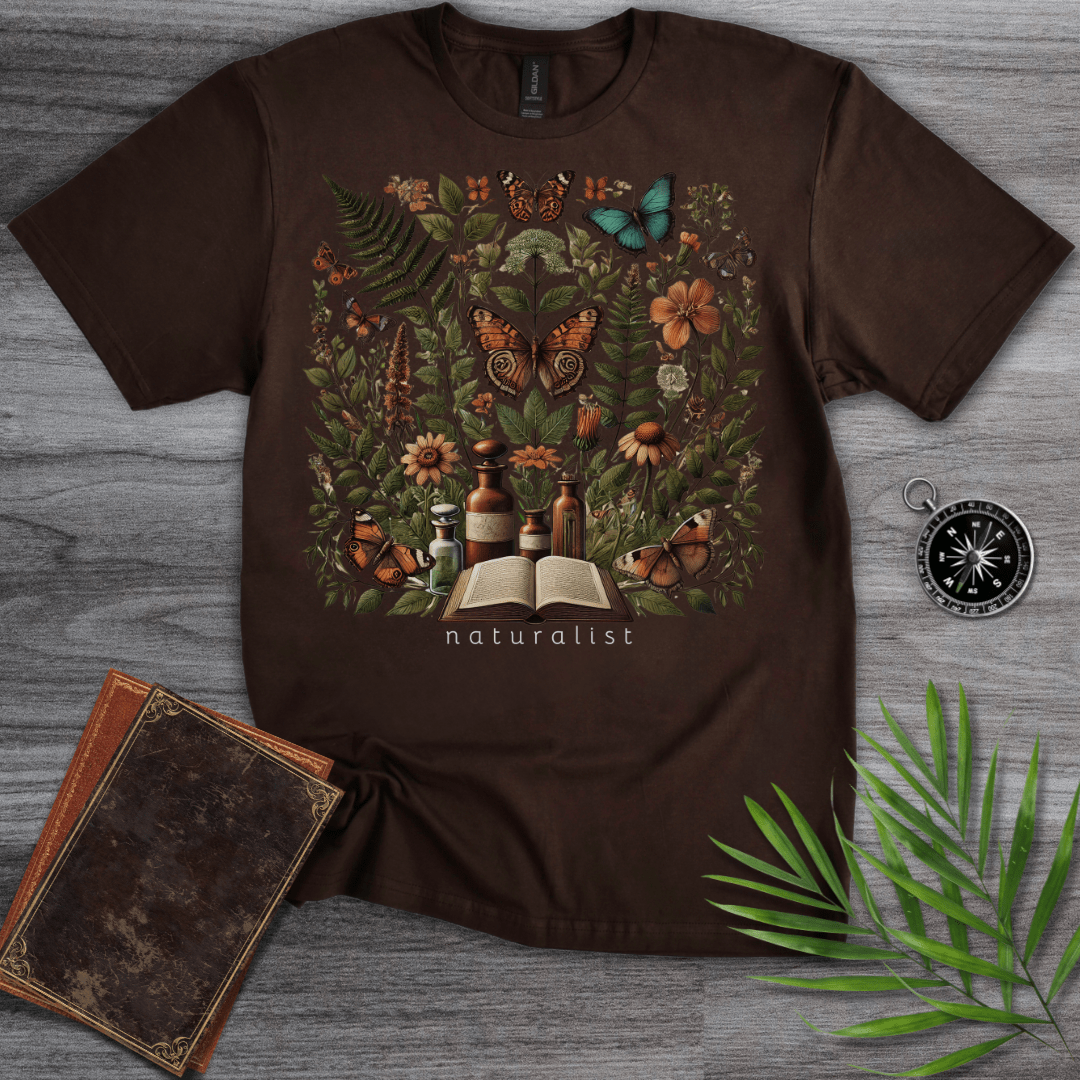 T-Shirt Dark Chocolate / S Botanical Harmony: Naturalist Graphic T-Shirt