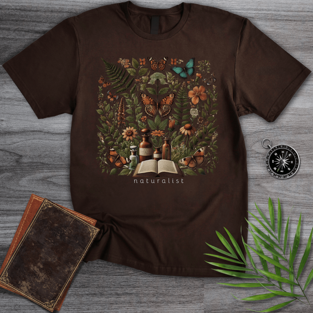 T-Shirt Dark Chocolate / S Botanical Harmony: Naturalist Graphic T-Shirt