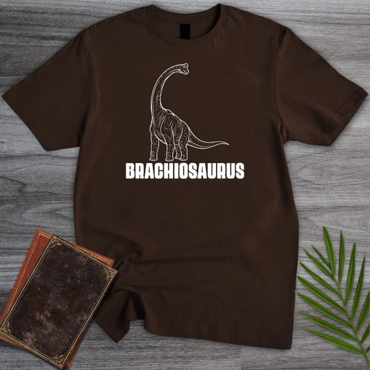 T-Shirt Dark Chocolate / S Brachiosaurus Arm Lizard Line Art T-Shirt