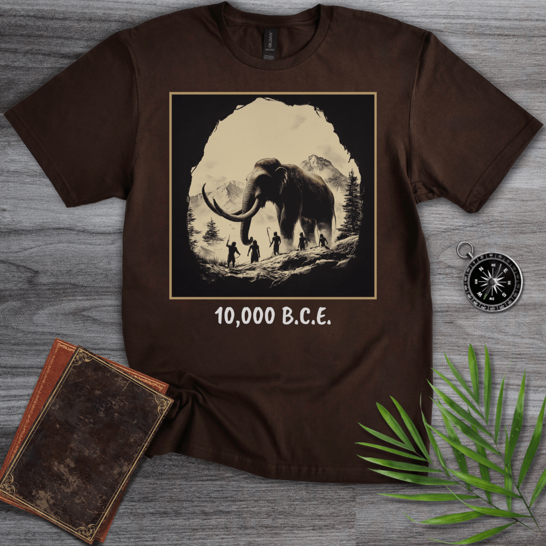 T-Shirt Dark Chocolate / S Caveman Mammoth 10,000 B.C.E. T-Shirt