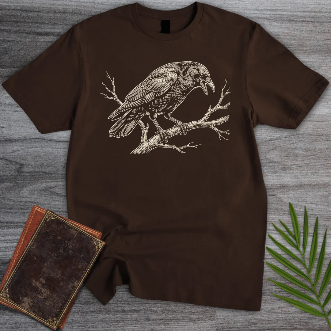 T-Shirt Dark Chocolate / S Cawing American Crow T-Shirt