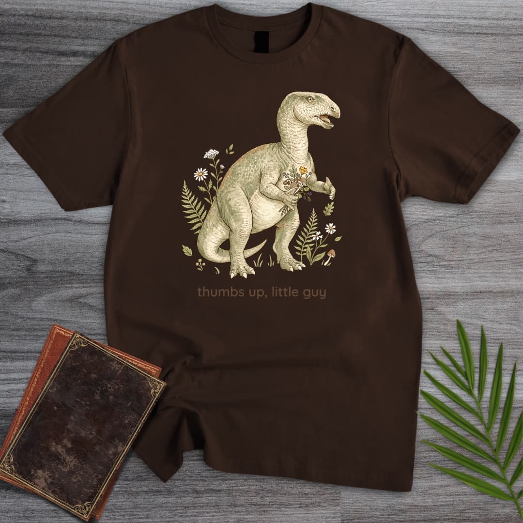 T-Shirt Dark Chocolate / S Cheerful Iguanodon T-Shirt