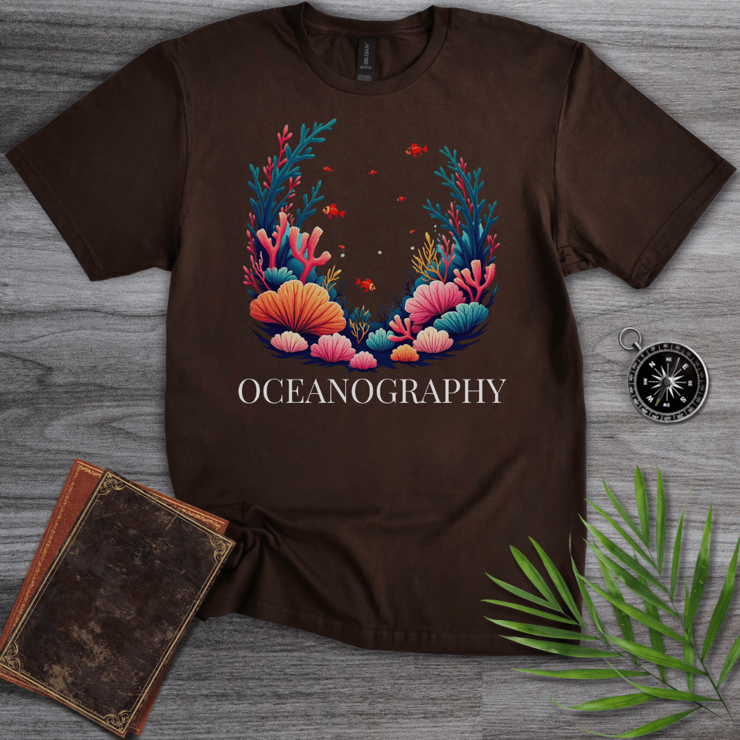 T-Shirt Dark Chocolate / S Coral Oceanography T-Shirt