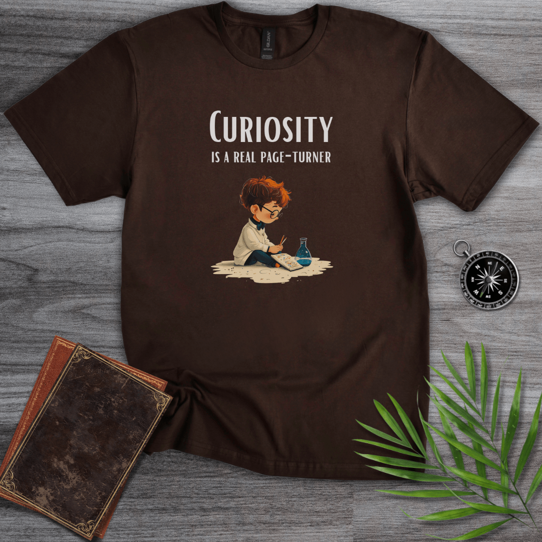 T-Shirt Dark Chocolate / S Curiosity is a Real Page Turner