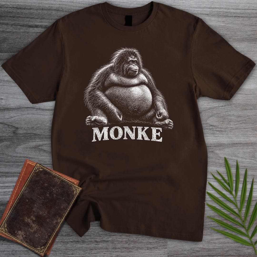 T-Shirt Dark Chocolate / S Curious Monke T-Shirt