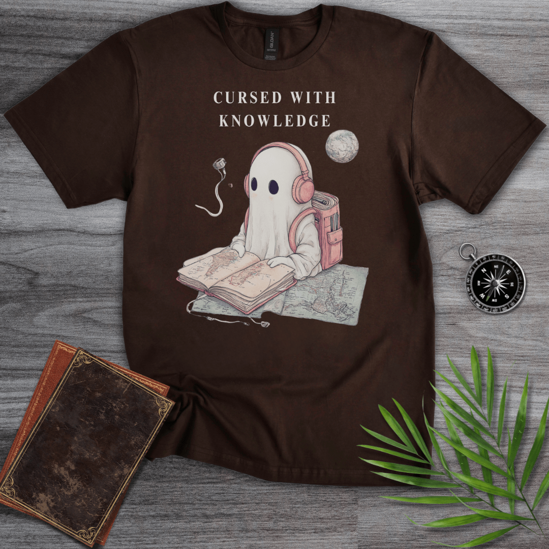 T-Shirt Dark Chocolate / S Cursed With Knowledge Graphic T-Shirt