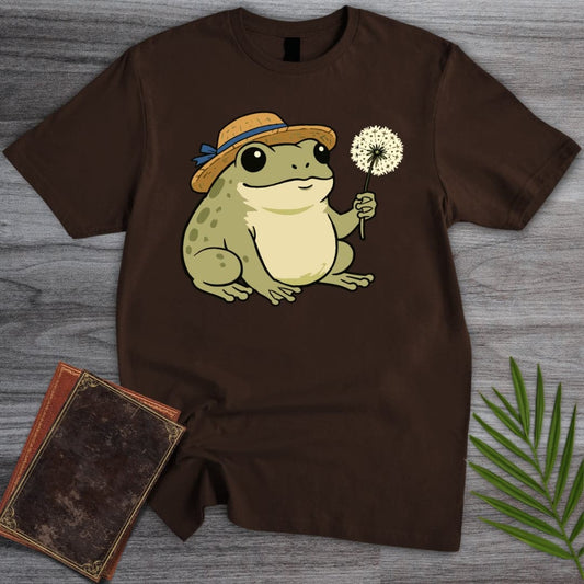 T-Shirt Dark Chocolate / S Cute Garden Frog T-Shirt