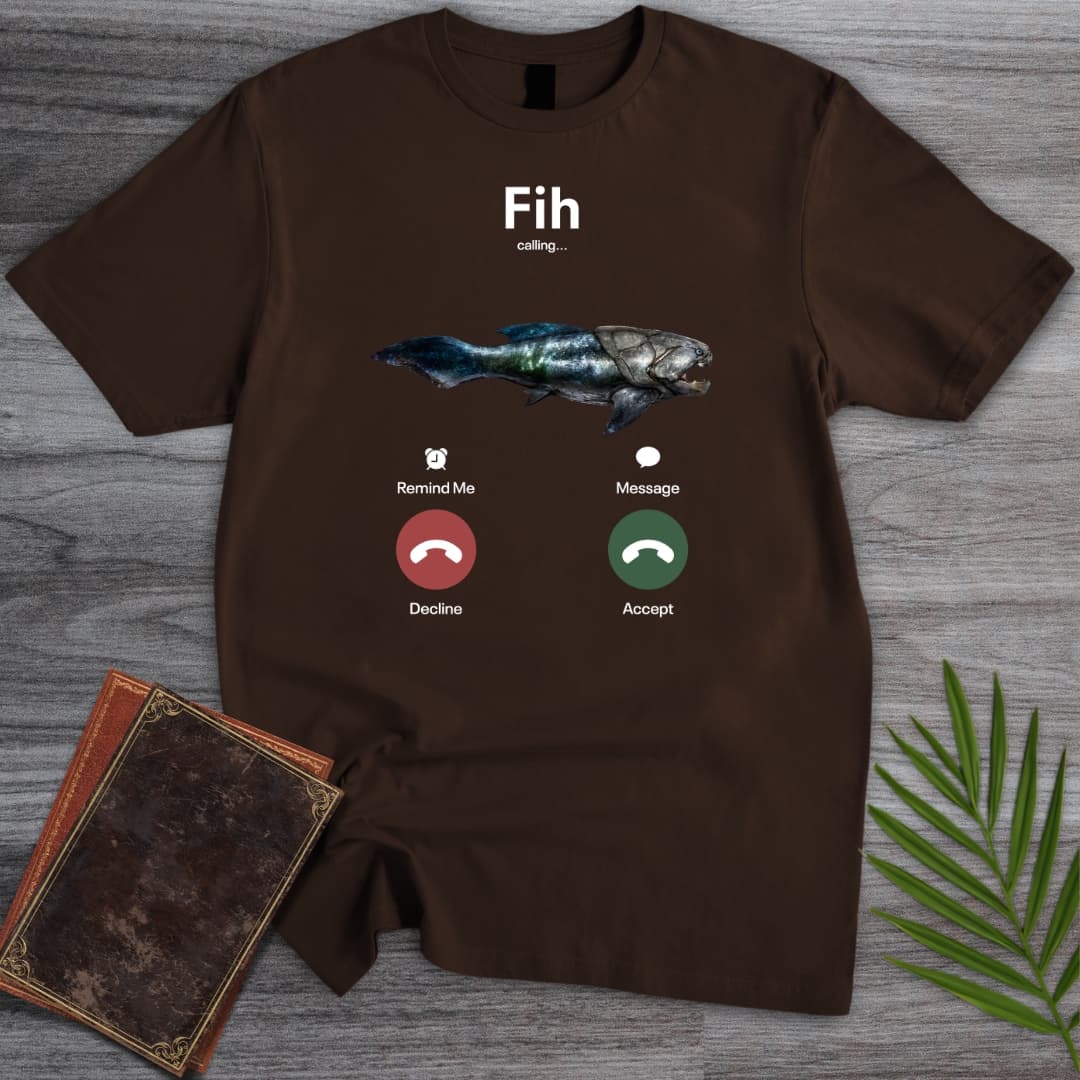 T-Shirt Dark Chocolate / S Devonian Fih is Calling T-Shirt
