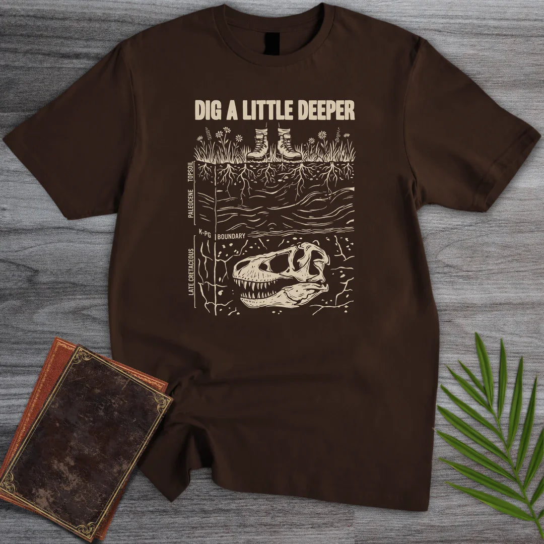 T-Shirt Dark Chocolate / S Dig Deeper Strata T-Shirt