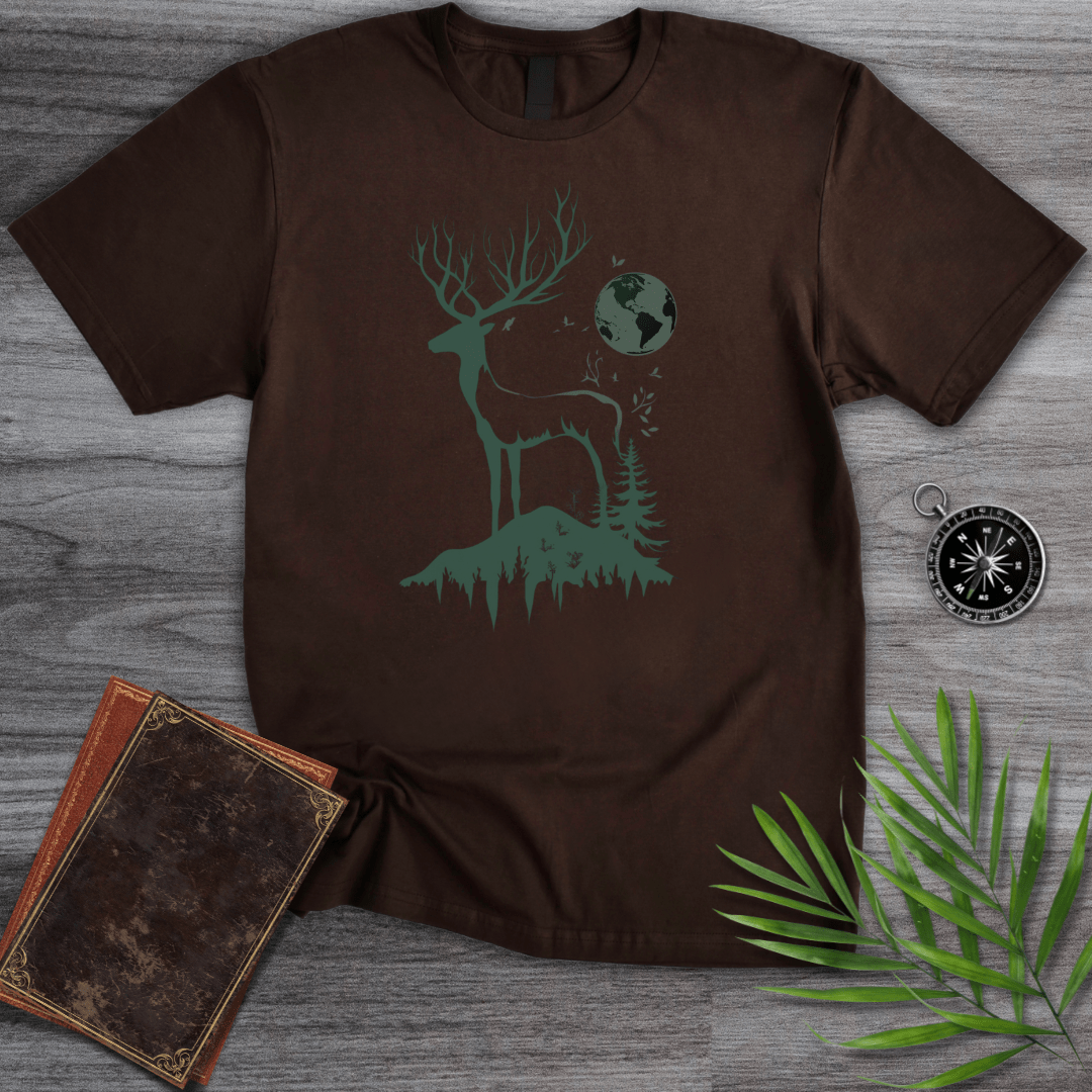 T-Shirt Dark Chocolate / S Earthbound Stag Spirit T-Shirt