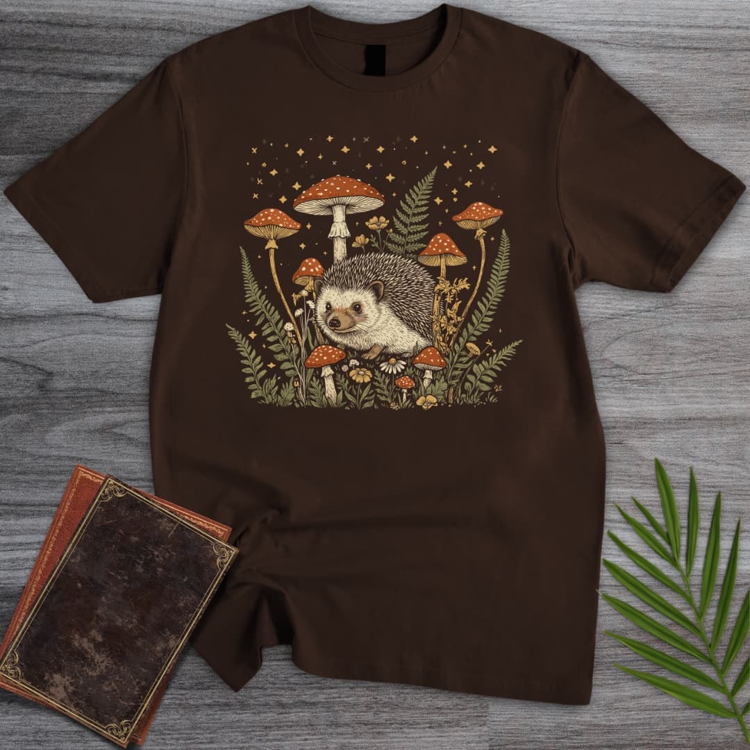 T-Shirt Dark Chocolate / S Enchanted Fern Hedgehog T-Shirt