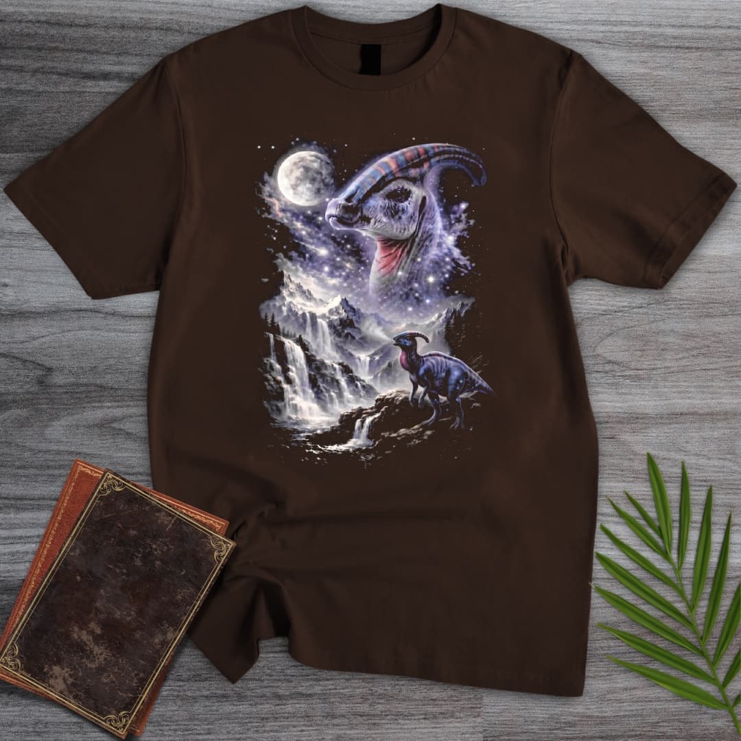 T-Shirt Dark Chocolate / S Galactic Parasaurolophus Night T-Shirt