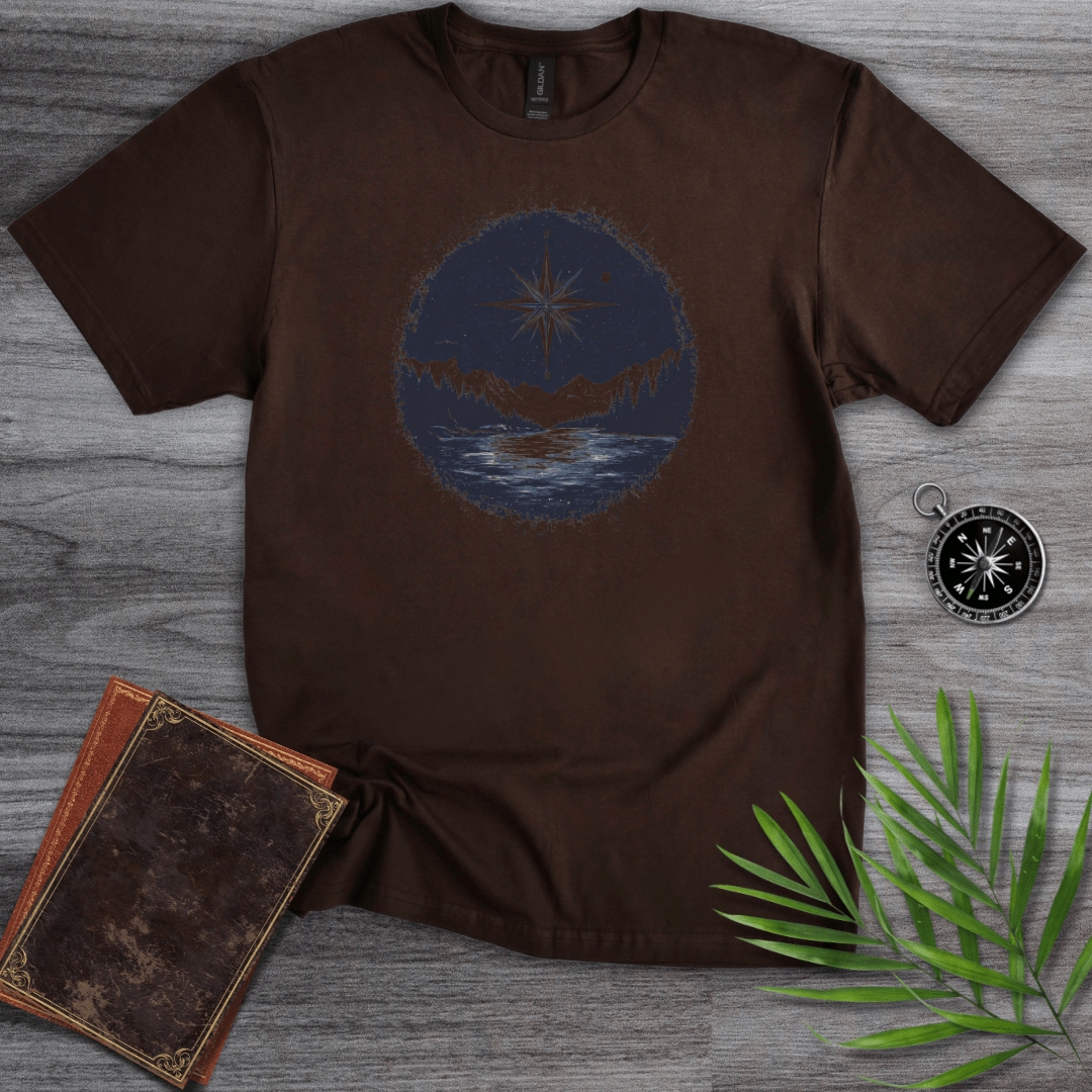 T-Shirt Dark Chocolate / S Geography: Compass Graphic T-Shirt