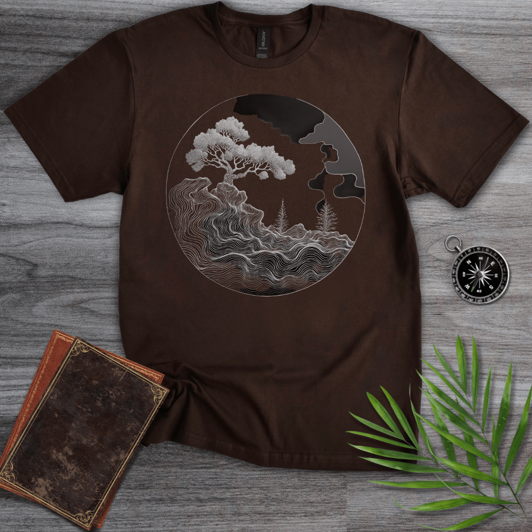 T-Shirt Dark Chocolate / S Geography: Earth & Environment Line Art T-Shirt