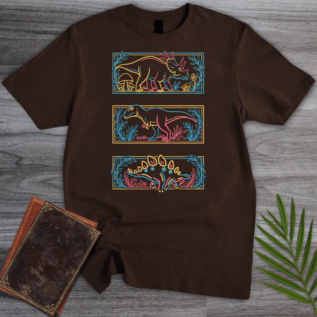 T-Shirt Dark Chocolate / S Glowing Dino's T-Shirt