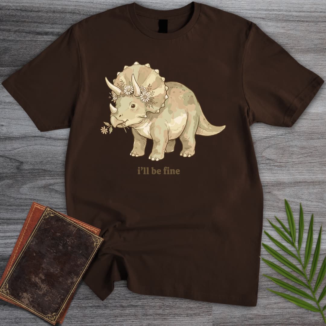 T-Shirt Dark Chocolate / S Grazing Triceratops T-Shirt