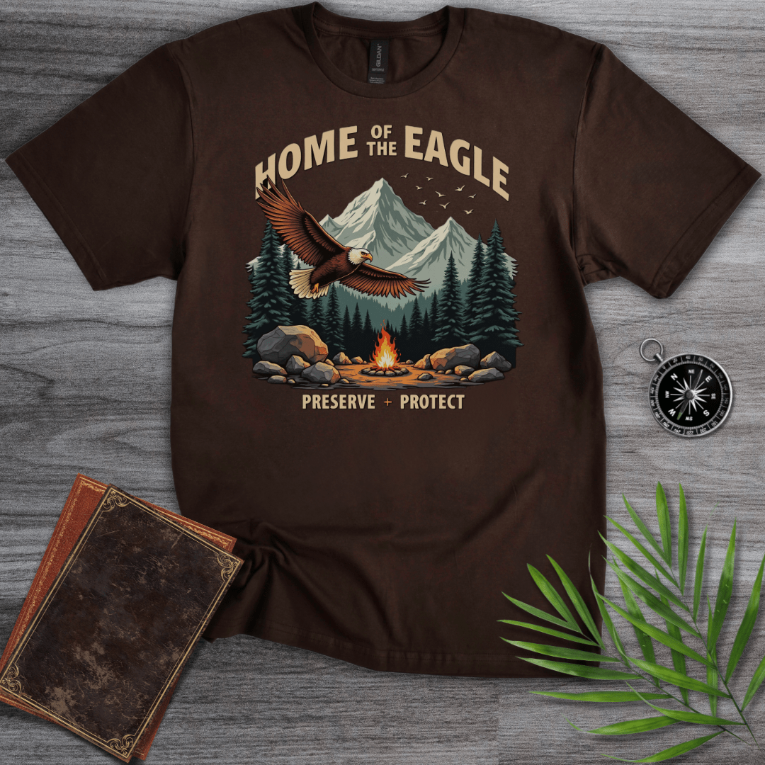 T-Shirt Dark Chocolate / S Home of the Eagle T-Shirt: Ecological Conservation