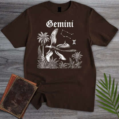 T-Shirt Dark Chocolate / S Horoscope: Gemini Microraptor T-Shirt