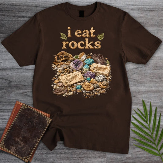 T-Shirt Dark Chocolate / S I Eat Rocks T-Shirt