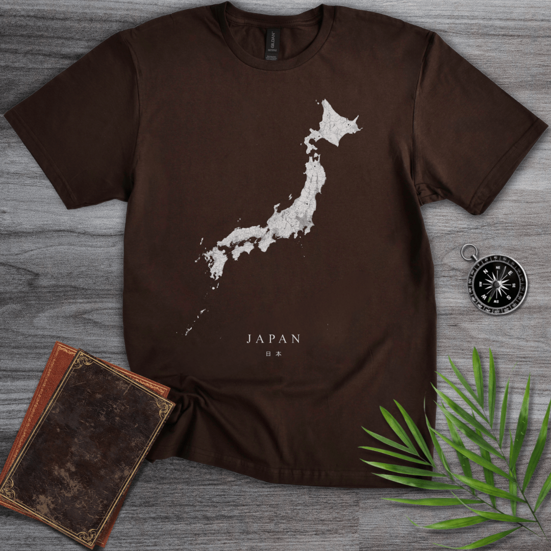 T-Shirt Dark Chocolate / S Japan Map T-Shirt